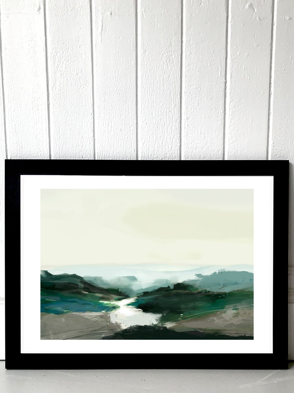 East End Prints Black Highland View art print - British product