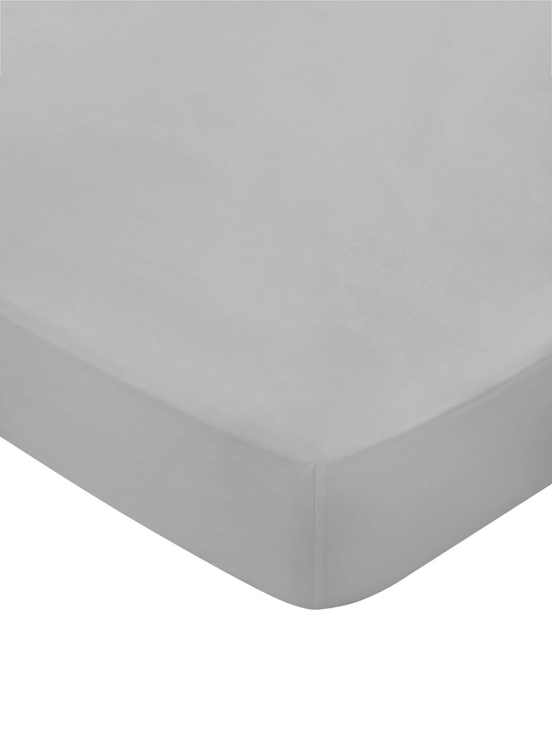 Bedeck of Belfast Grey Bob 600 thread count Egyptian fitted bed sheet - British product