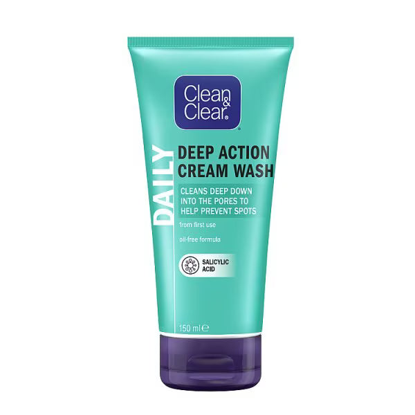 Clean & Clear Deep Action Cleansing Wash 150ml - British product