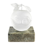 Lalique x René Magritte Left Masked Apple Sculpture