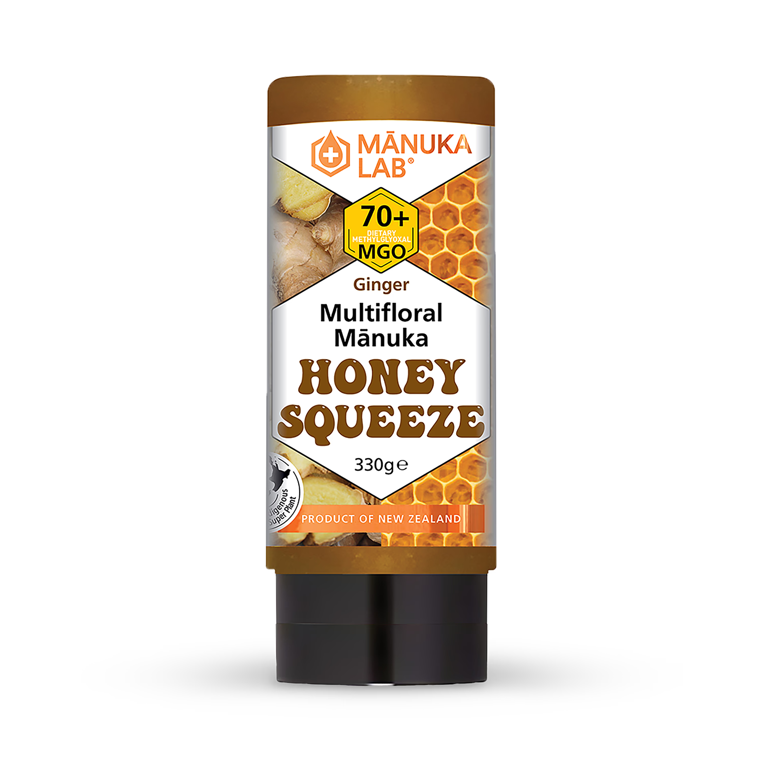Manuka Lab Multifloral Manuka Honey Ginger Squeeze MGO 70 330g