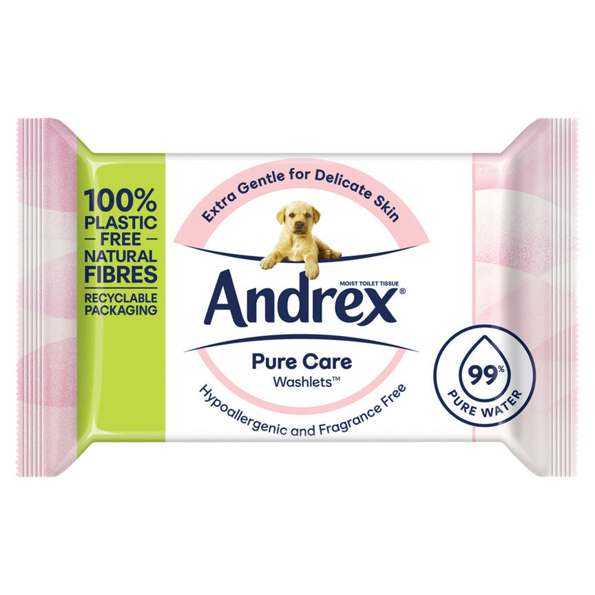 Andrex Pure Care Washlets Moist Toilet Tissue Single Pack - McGrocer