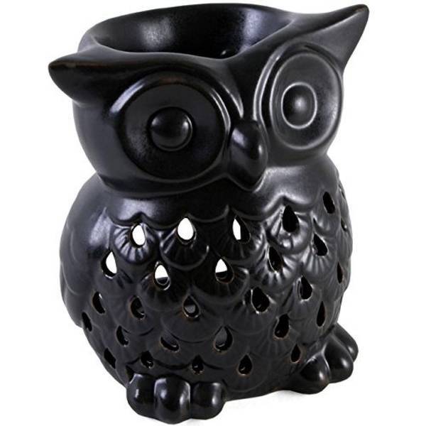 Something Different Black Owl Burner 12cm 11cm 8cm (British brand)