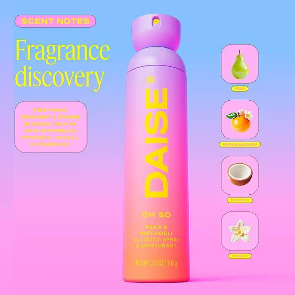 Daise All Body Spray &amp; Deodrant Oh So 120ml