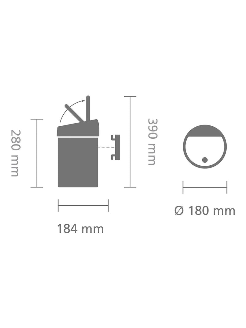 Brabantia Matt Steel Fingerprint Proof 3L Touch Bin - British product