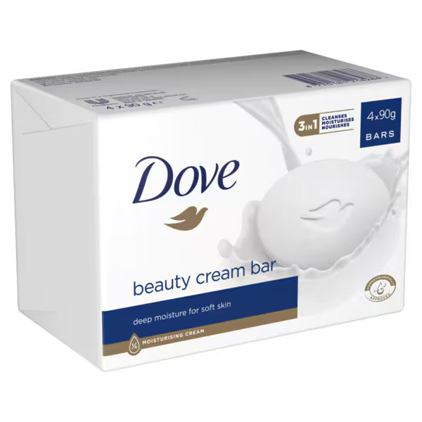 Dove Original Beauty Bar soap 4x90g - British product