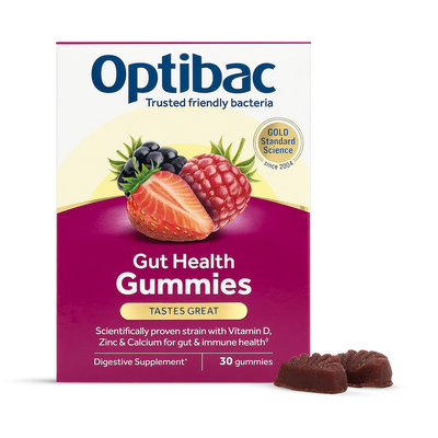 Optibac Gut Health Gummies Mixed Berry Probiotic Supplement 30 Count