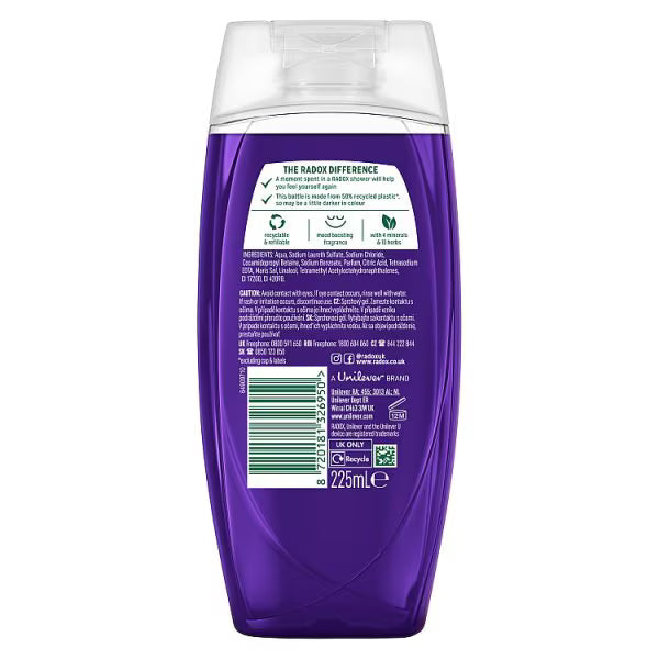 Radox mineral therapy feel relaxed shower gel 225ml - British product