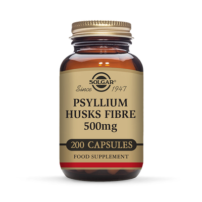Solgar Psyllium Husks Fibre 500mg Vegi Capsules 200 Dietary Supplement