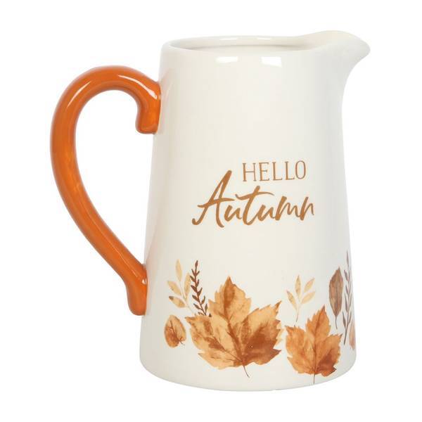 Something Different Hello Autumn Leaf ceramic flower jug (British brand)