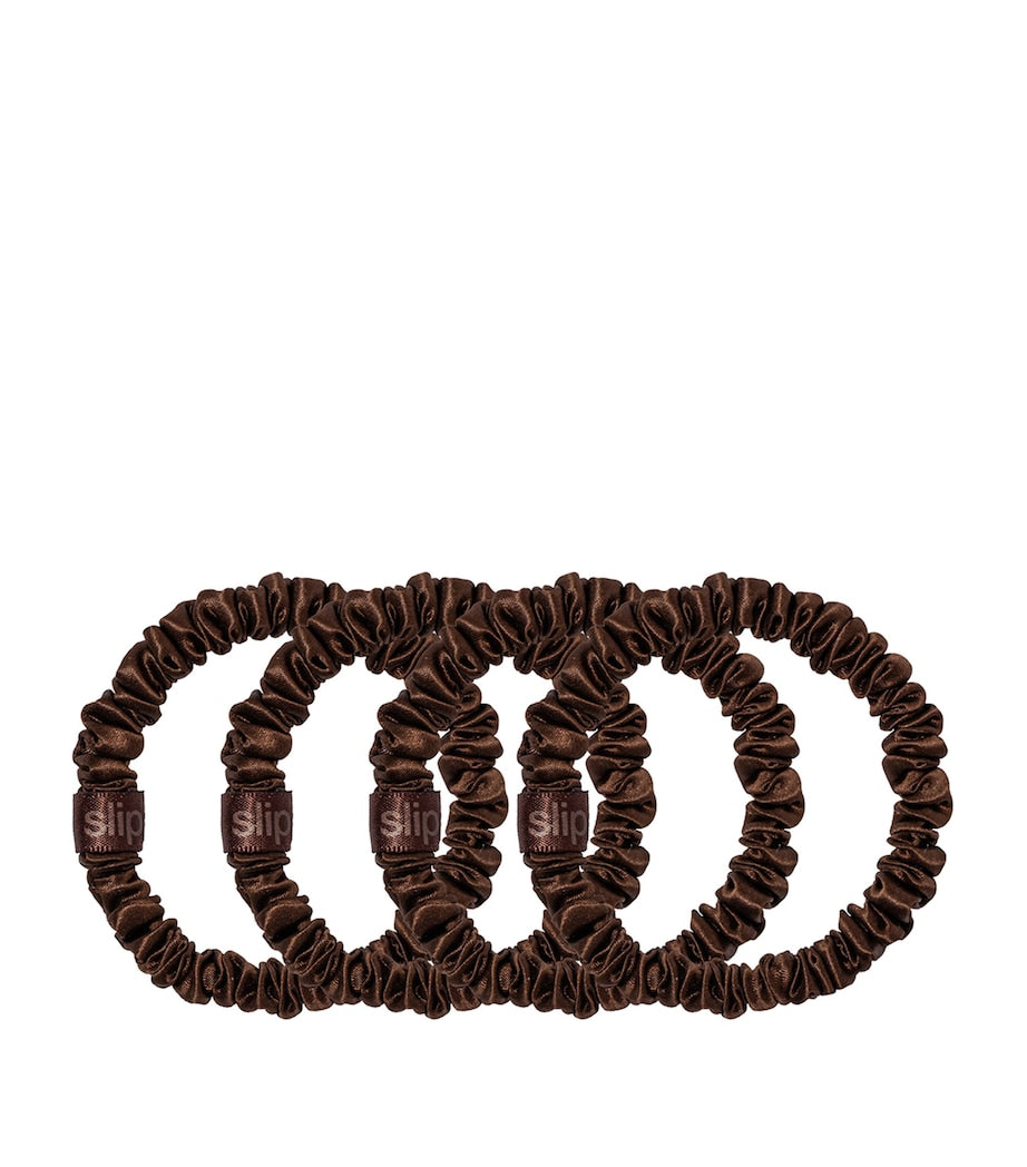 Slip pure silk skinny scrunchies set of 4 (British brand)