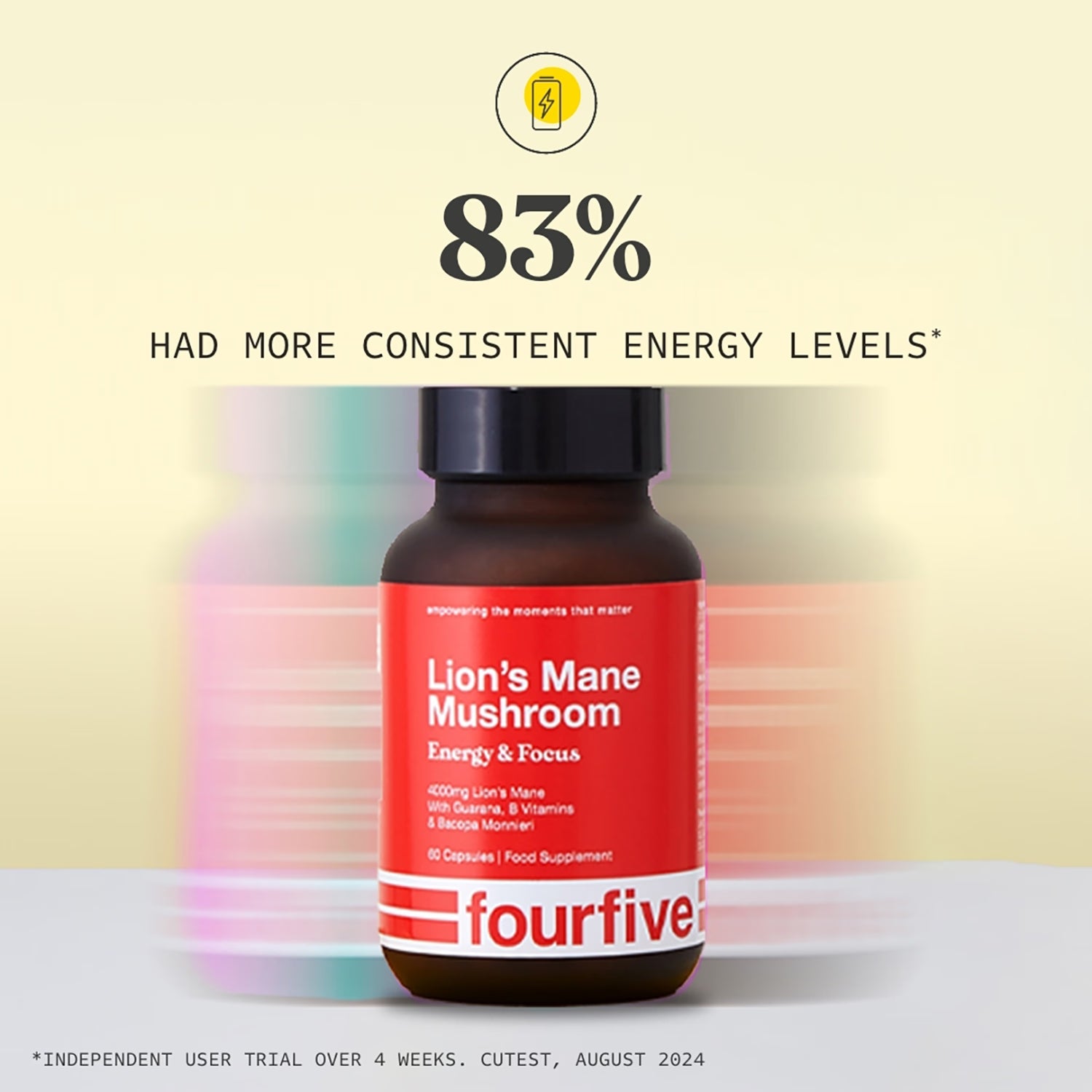 Fourfive Lion's Mane supplement 60 capsules - British product