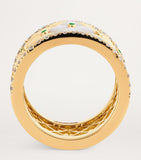 L'ATELIER NAWBAR Large Yellow Gold, Diamond, Emerald and Pearl Bond Street Ring (Size 53)