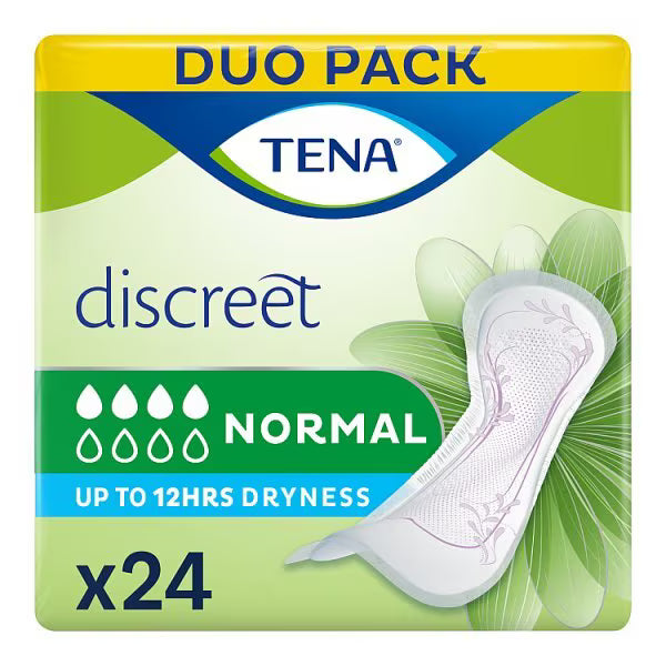 TENA Discreet Normal Incontinence Pads 24 pack (British brand)