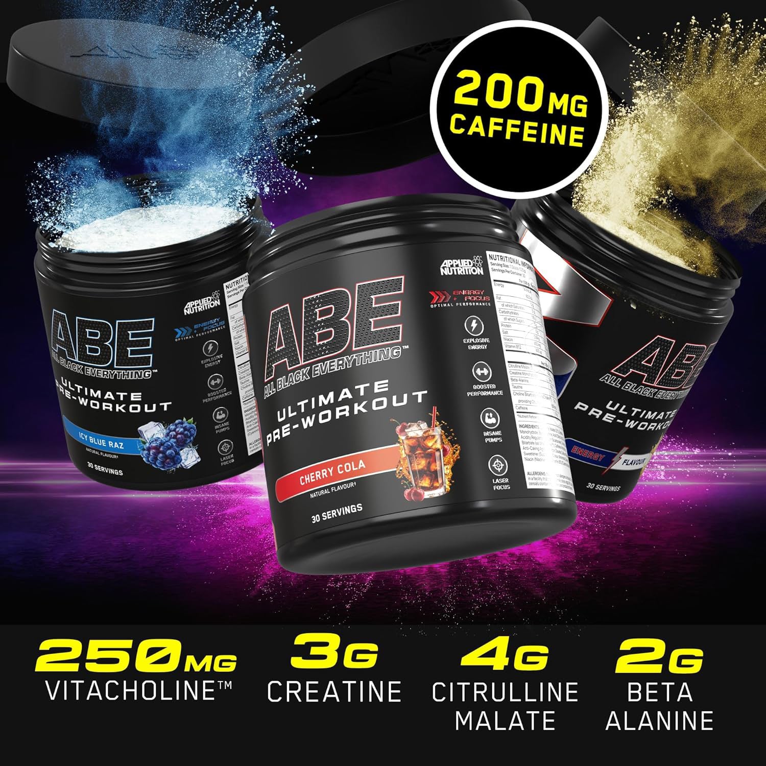 Applied Nutrition ABE Pre Workout Icy Blue Raz 375g - British product