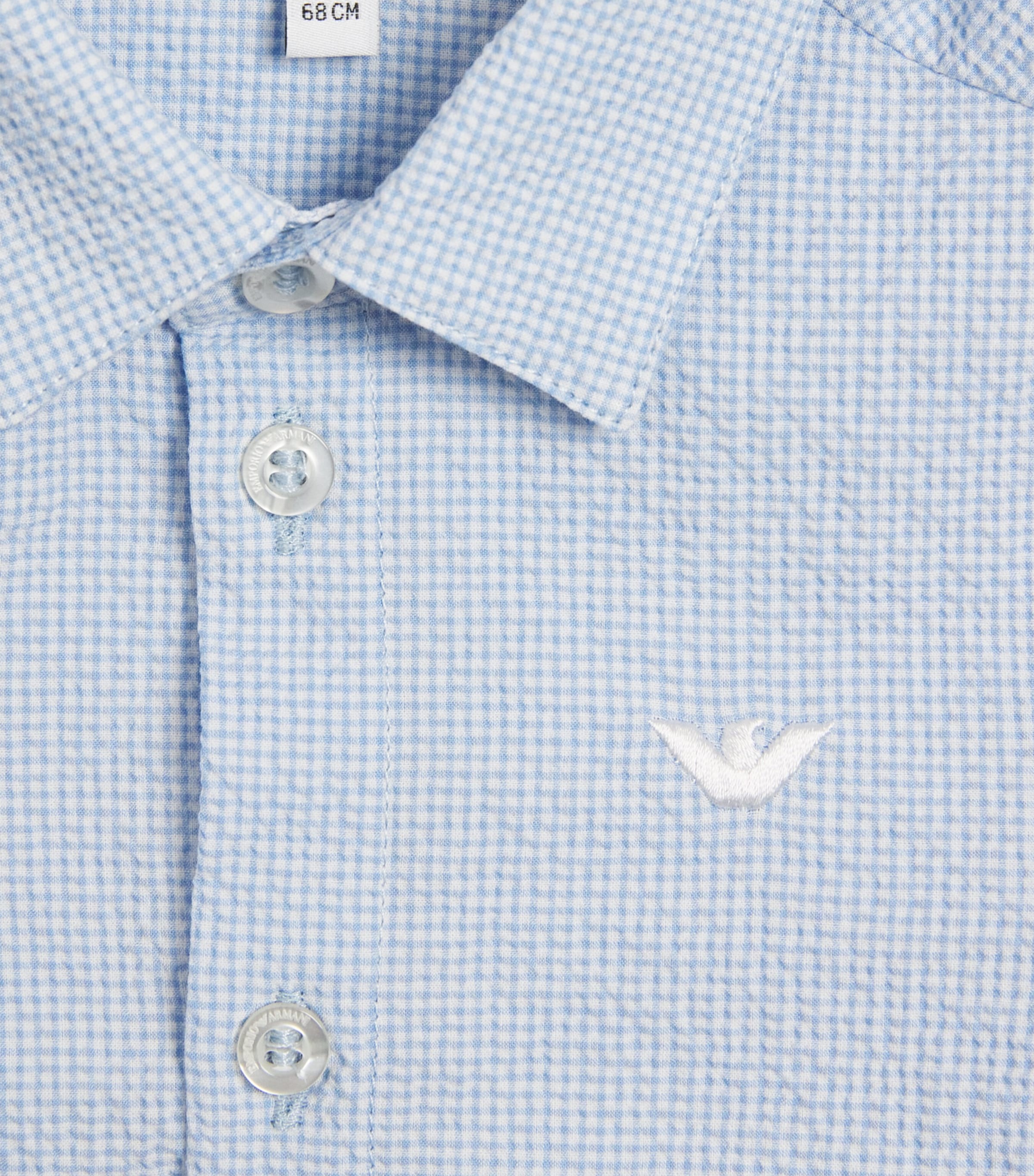 Emporio Armani kids cotton-blend seersucker shirt 6-36 months - British product