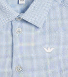 Emporio Armani kids cotton-blend seersucker shirt 6-36 months - British product