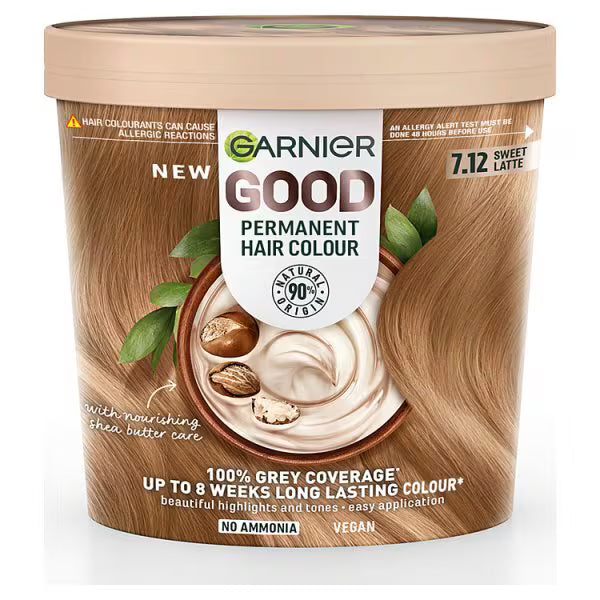 Garnier Permanent Hair Dye Sweet Latte 7.12, UK version