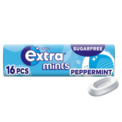 Wrigley's Extra peppermint sugarfree mints 16 pieces, UK version