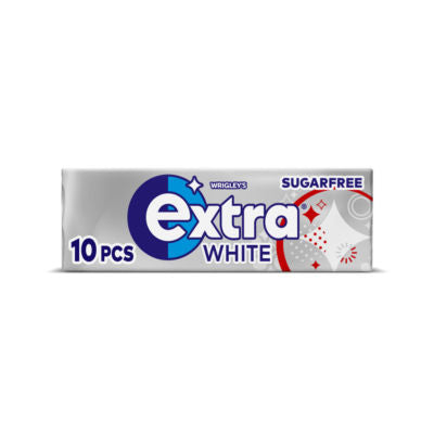Wrigley's sugar-free white mint chewing gum 10 pieces pack (British brand)