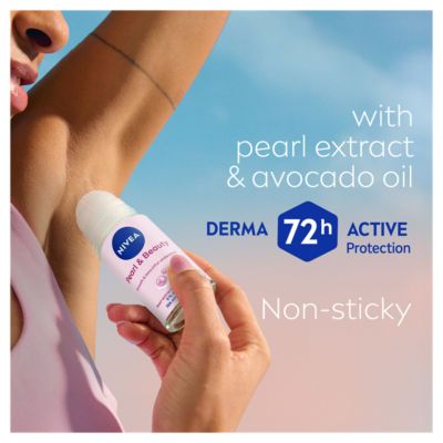 Nivea Pearl & Beauty anti-perspirant roll-on 50ml, imported from the UK