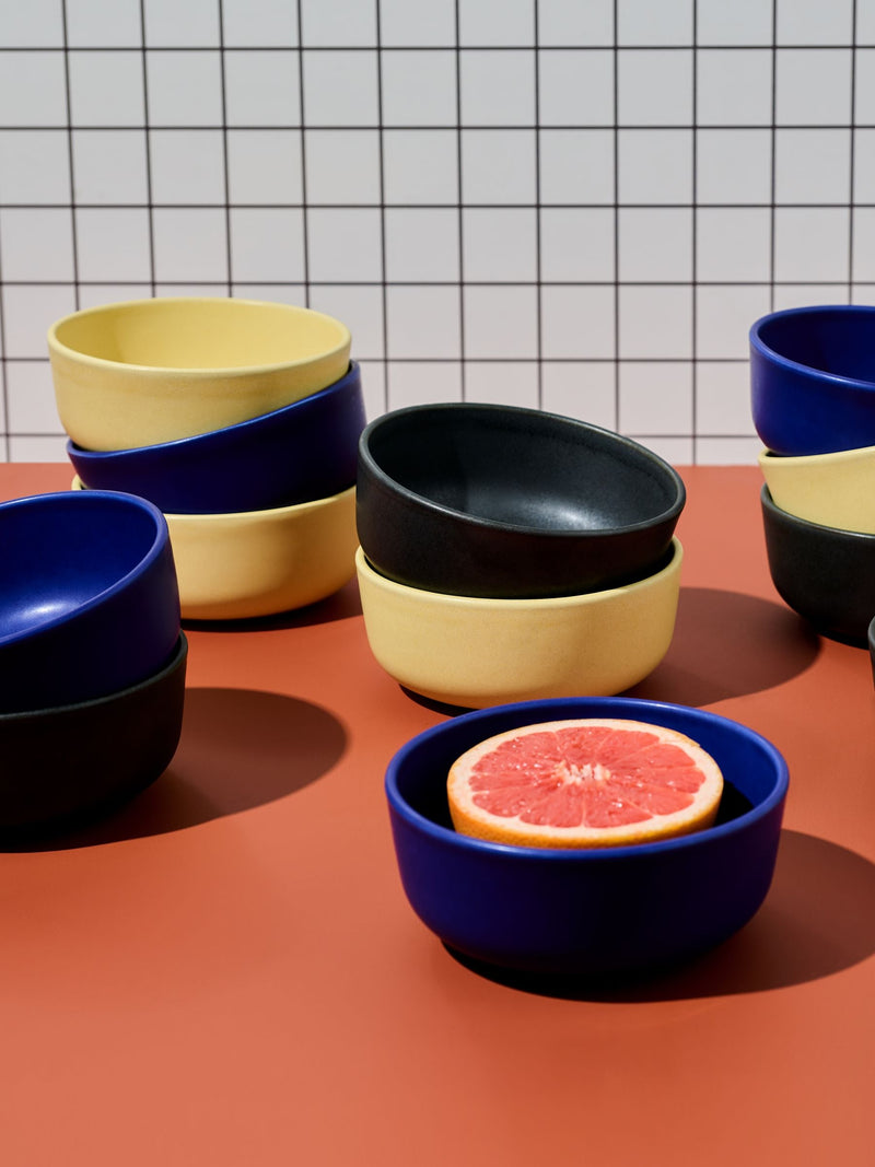 Curateology canary yellow cereal bowls set of 4 - British product