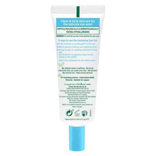 Simple Water Boost Hydrating Eye Gel 25ml (British brand)