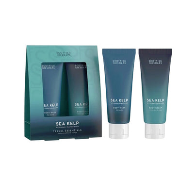 Scottish Fine Soaps Sea Kelp Travel Essentials Gift Set Bath Body Duo