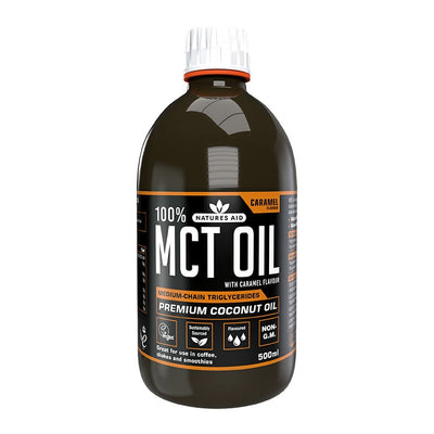 Natures Aid Mediumkjedede Triglyserider (MCT) Olje med Karamellsmak 500ml
