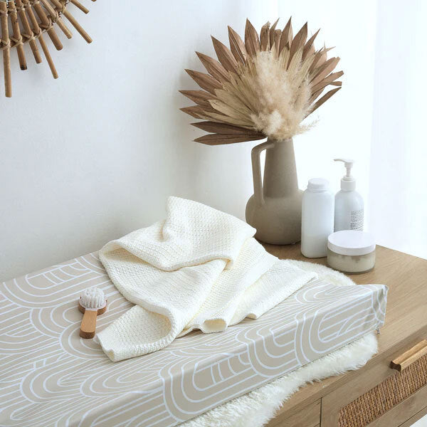 The Tiny Bed Co. Anti-Roll Changing Mat Melbourne Greige (British brand)