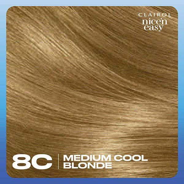 Clairol Nice'n Easy hair dye medium cool blonde, imported from the UK