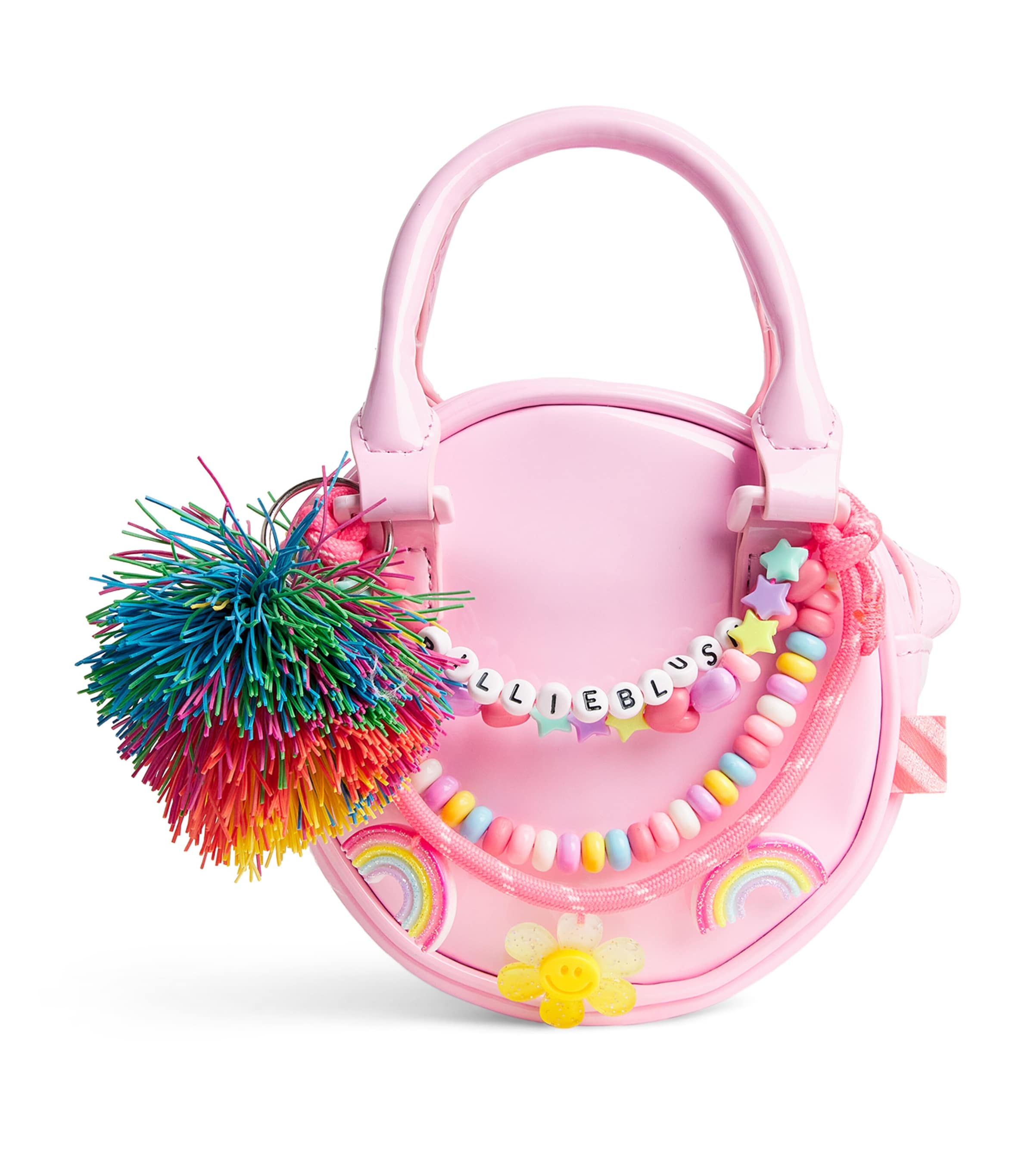 Billieblush faux leather pom-pom cross-body bag for children - British product