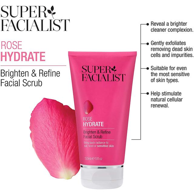 Super Facialist Rose Facial Exfoliating Scrub   150ml GOODS M&S   