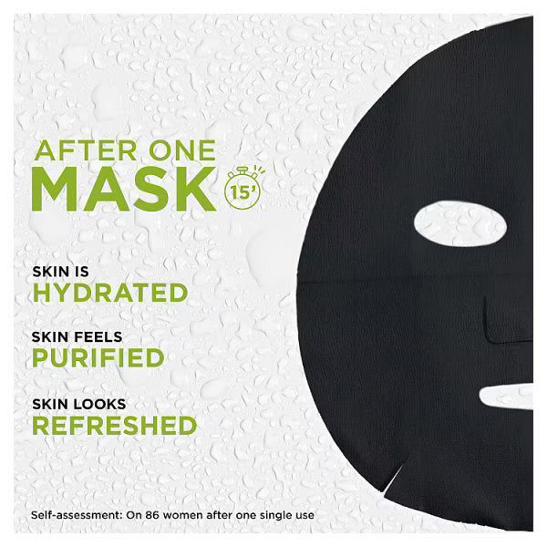 Garnier Charcoal Mattifying Serum Sheet Mask 28g, UK version