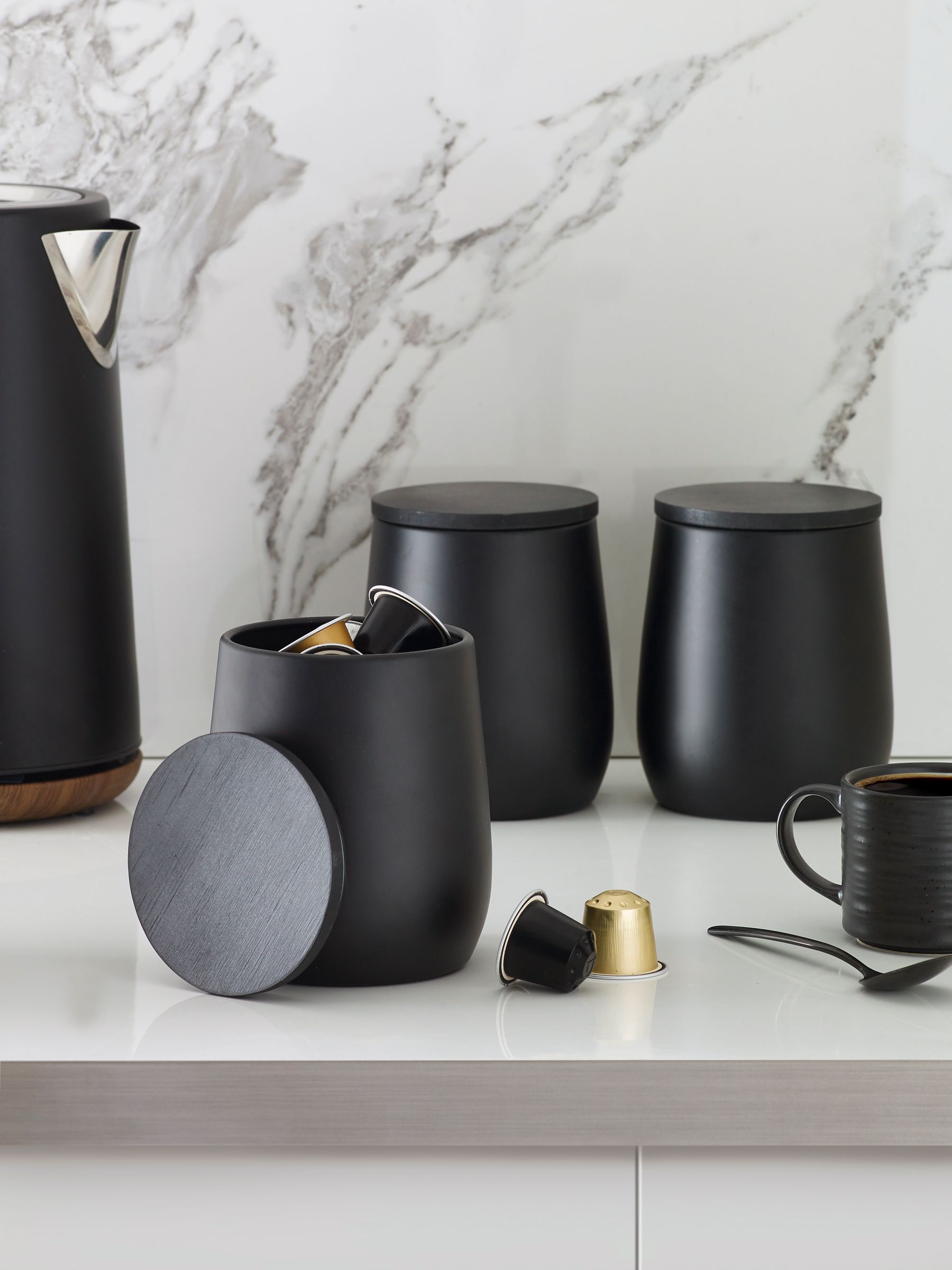 Moderna black storage tins set of 3 (British brand)