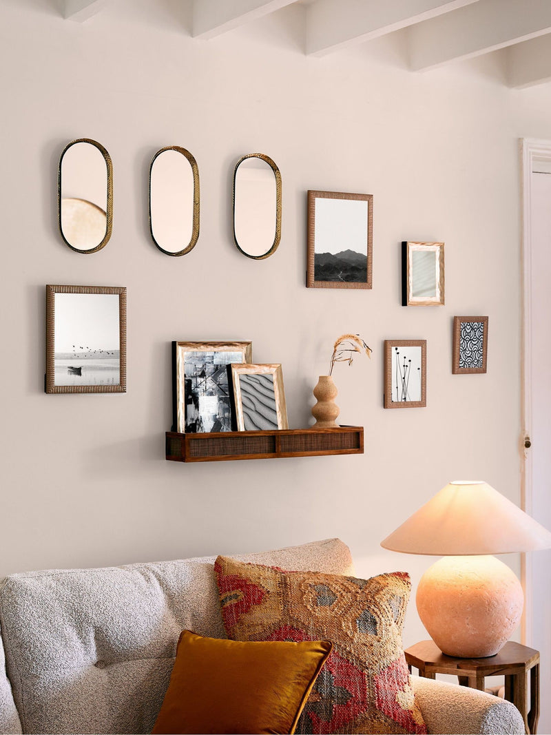 Gold textured photo frame available in various sizes - British product