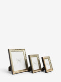 Gold textured photo frame available in various sizes - British product
