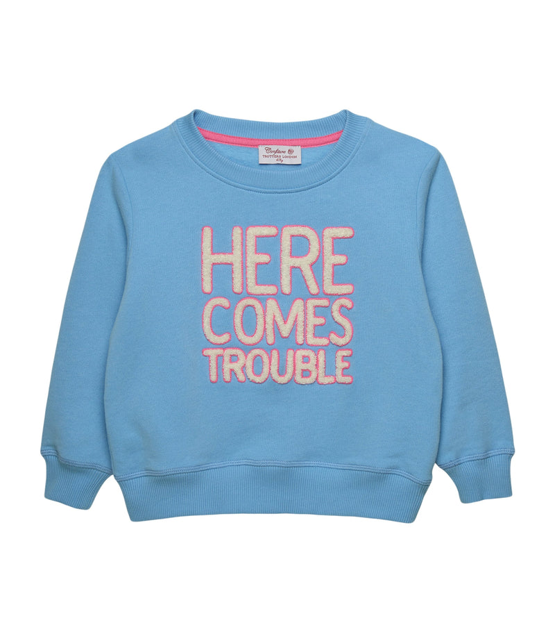 Trotters Cotton Here Comes Trouble Sweatshirt (2-5 Years)