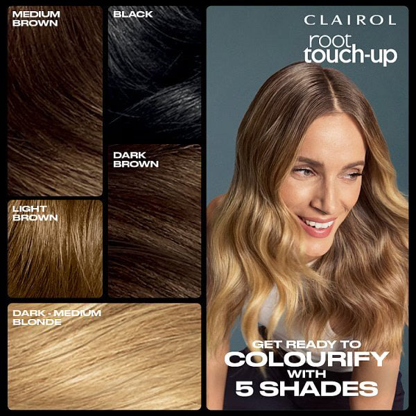 Clairol root touch up hair spray dark medium brown - British product