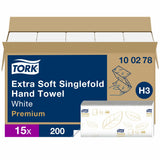 Tork Premium Hand Towels, 15 packs of 200 sheets (British brand)