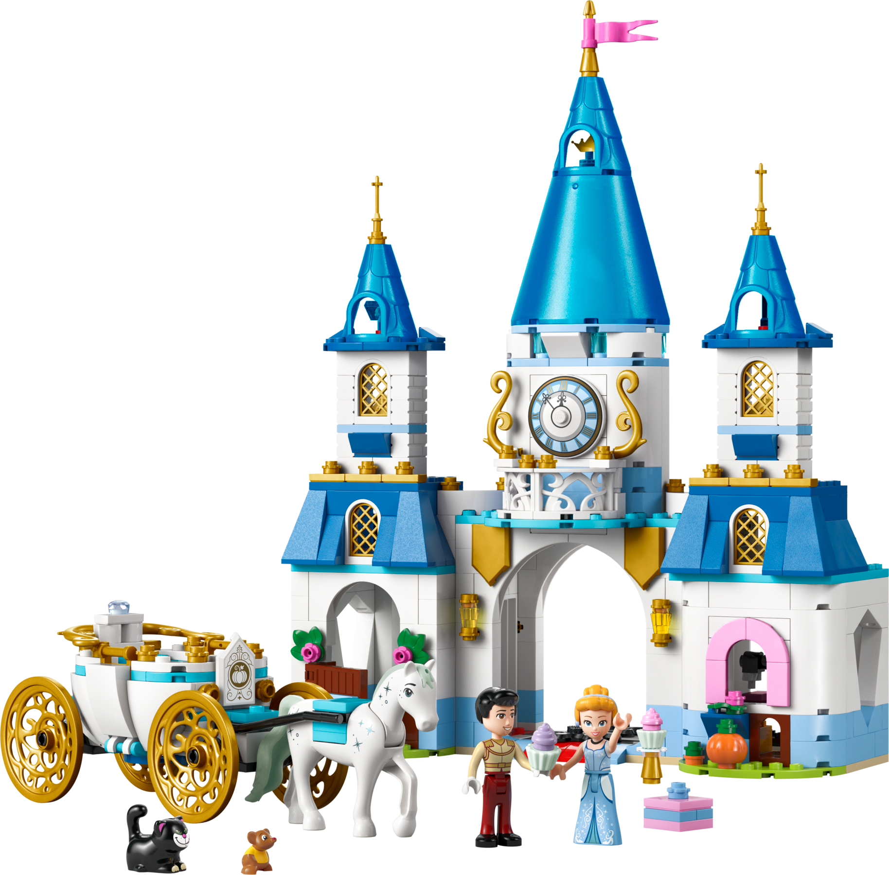 LEGO Disney Princess Cinderella's Castle & Horse Carriage Building Set, imported from the UK