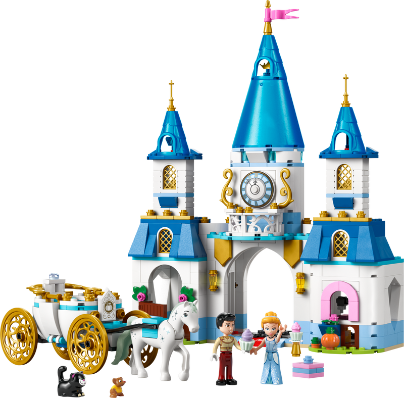 LEGO Disney Princess Cinderella's Castle & Horse Carriage Building Set, imported from the UK
