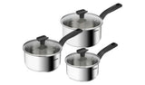 Tefal Titanium Max 3 Piece Stainless Steel Pan Set - Silver GOODS Argos