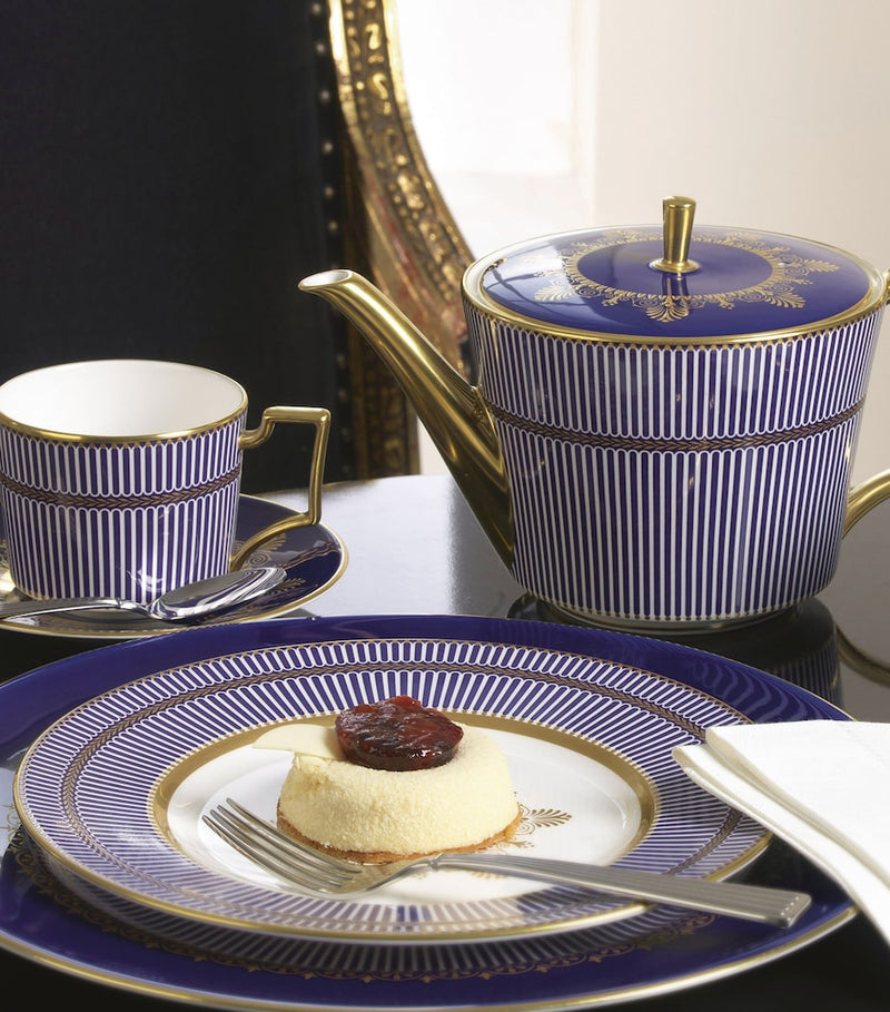 Wedgwood Anthemion Blue sugar bowl, 200ml (British brand)