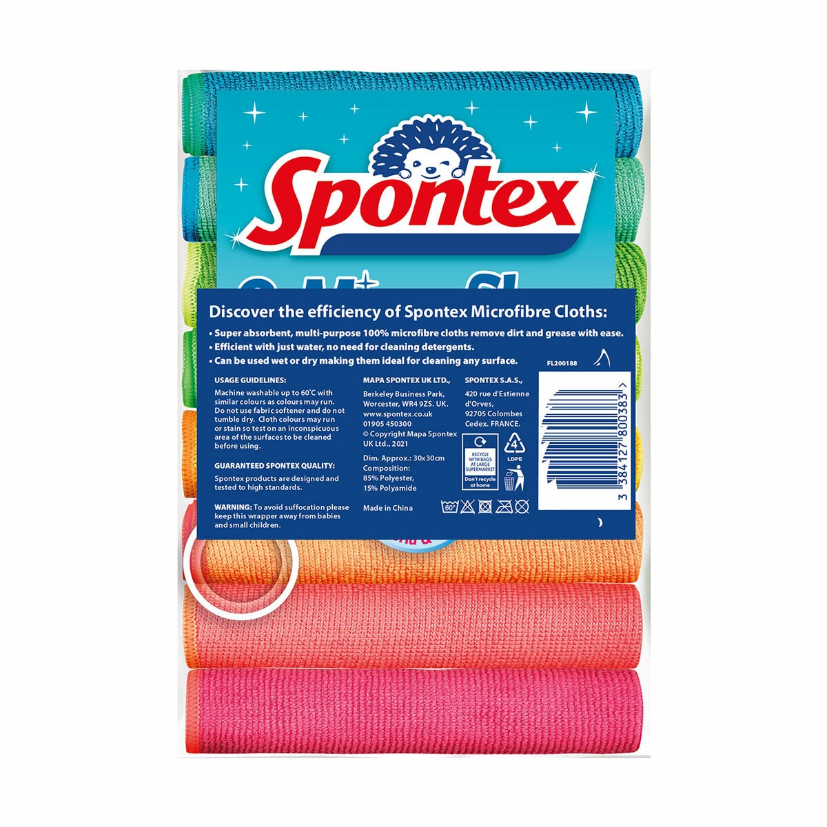 Spontex microfibre cloths 24 pack (British brand)