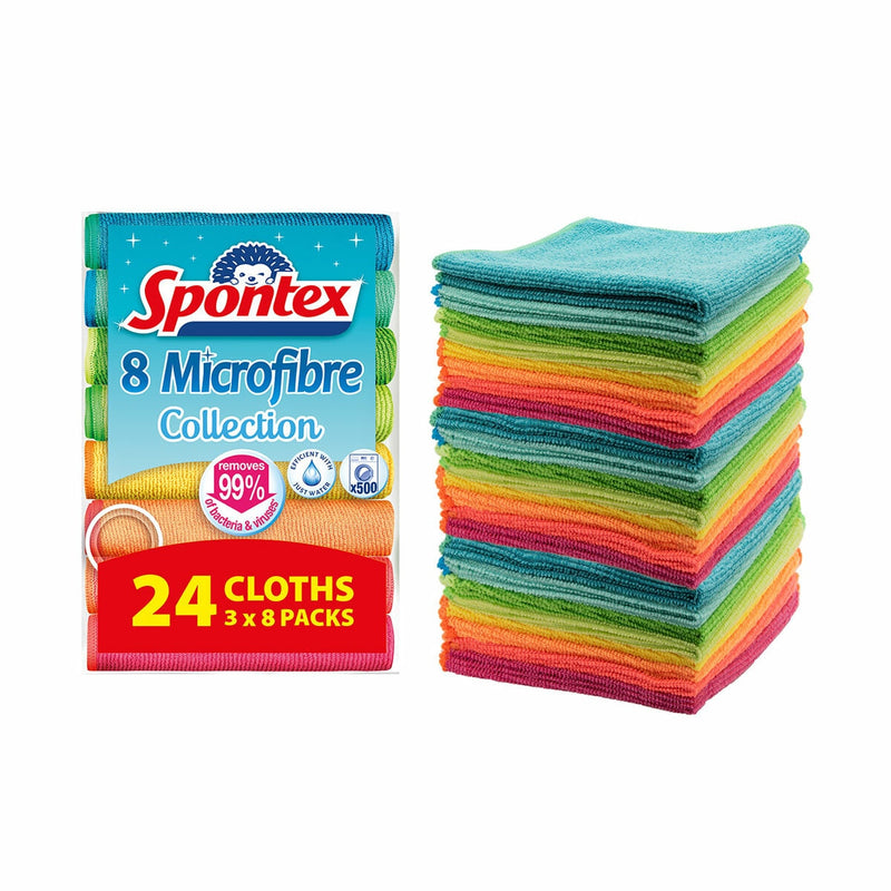 Spontex microfibre cloths 24 pack (British brand)