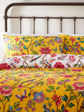 Furn Yellow Pomelo Reversible Floral Duvet Cover and Pillowcase Set