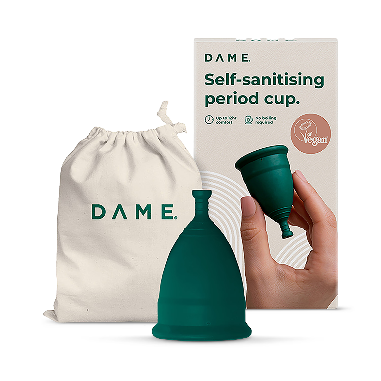 DAME Self-Sanitising Period Cup Large - British product