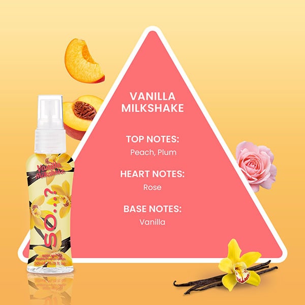 So...? Vanilla Milkshake Body Spray 50ml (British brand)