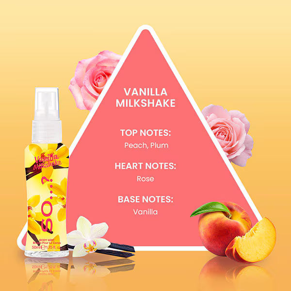 So...? Vanilla Milkshake Body Spray 50ml (British brand)